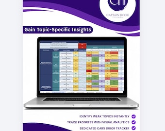 Pack | Feuille de calcul analytique complète | Hiérarchisation automatisée des examens | Analyse d'erreurs CARS | Carte des scores