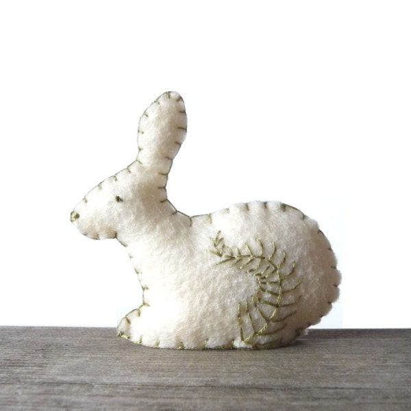 Weihnachten Fern Hase Kaninchen Dekoration in weiß und grün, Nummer 63
