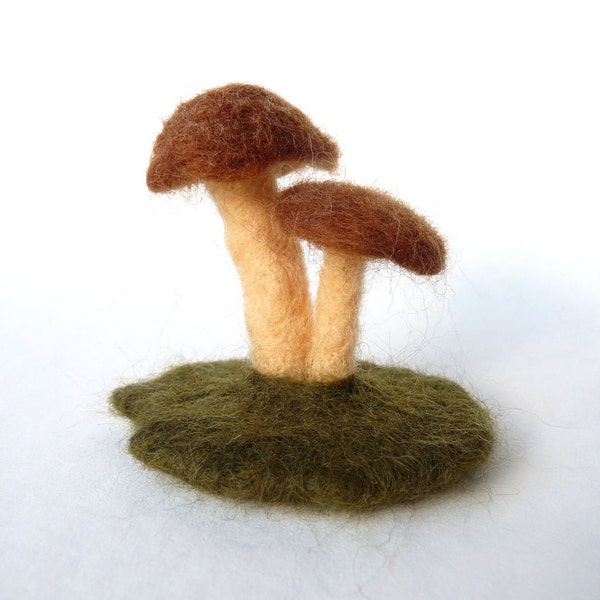 Needle felted woodland mushrooms fungi spring decor