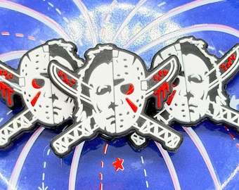 Horror Inspired skulls and cross bones focal bead