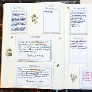 Quiet Time Activity Verse Mapping Template Printable, Bible Study, Scripture Mapping, Bible Journaling PDF Unlined Instant Download