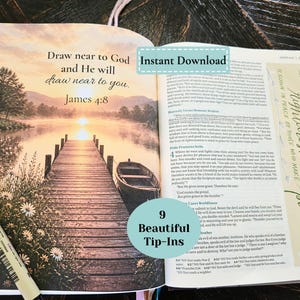 Bible Study Journaling Printable Vol 1 | Scripture Tip-Ins | Bible Inserts | Christian Journal | Faith Junk Journal Printable PDF