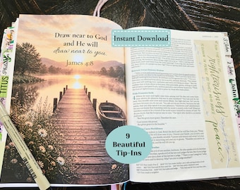 Journal d'étude biblique à imprimer | Versets bibliques à insérer | Inserts bibliques | Journal chrétien | Journal de foi à imprimer (PDF)