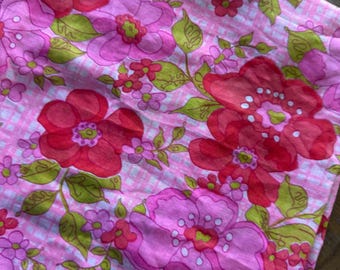 1 + Yards Vintage Semi Sheer Mod Gänseblümchen Stoff 40”X 44"
