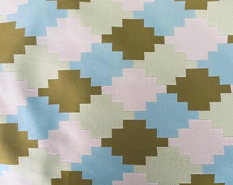 1.9 Yards  Vintage Polyester Geometric MCM Fabric Polyester