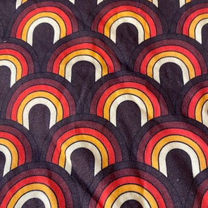 Stretch Knit Fabric Retro Autumn Colored Rainbow Organic Fabric Spoon Flower