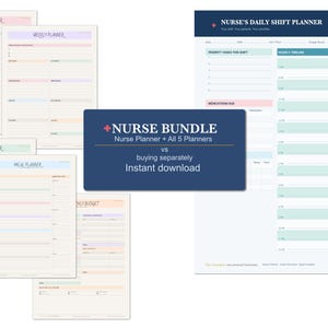Nurse Planner Bundle 2026 | Shift Patient Habit Budget Meal (Instant Download)