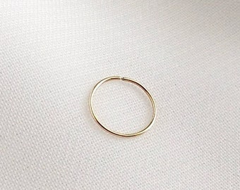 26 Gauge Nose Ring, Skinny Nose Hoop, Ultra Thin Nose Ring, 6mm 7mm 8mm 9mm or 10mm 26g Nose Hoop, Seamless Septum Ring, Thin Nose Hoop