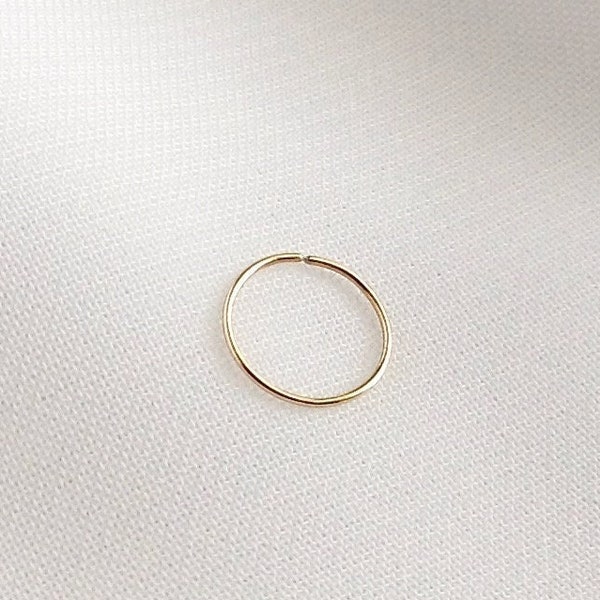 26 Gauge Nose Ring, Skinny Nose Hoop, Ultra Thin Nose Ring, 6mm 7mm 8mm 9mm or 10mm 26g Nose Hoop, Seamless Septum Ring, Thin Nose Hoop