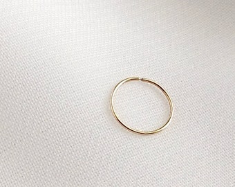 Super Thin Nose Ring, 26 Gauge Nose Ring, Skinny Nose Hoop, Tiny Very Thin Nose Hoop, Thin Septum Ring, 6mm 7mm 8mm 9mm 10mm Thin Nose Hoop