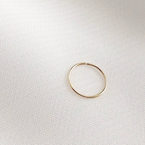 Super Thin Nose Ring, 26 Gauge Nose Ring, Skinny Nose Hoop, Tiny Very Thin Nose Hoop, Thin Septum Ring, 6mm 7mm 8mm 9mm 10mm Thin Nose Hoop