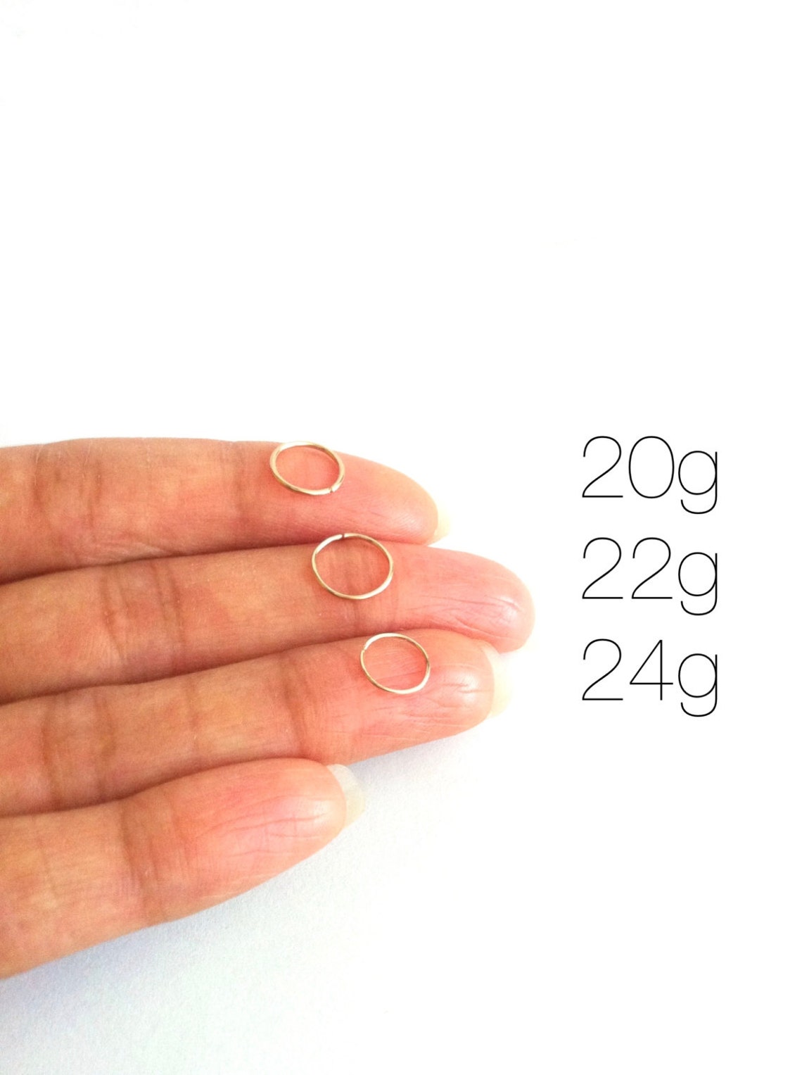 Nose Ring Set of 3 or 4 Hoops Endless Cartilage Hoop Set 20g Etsy