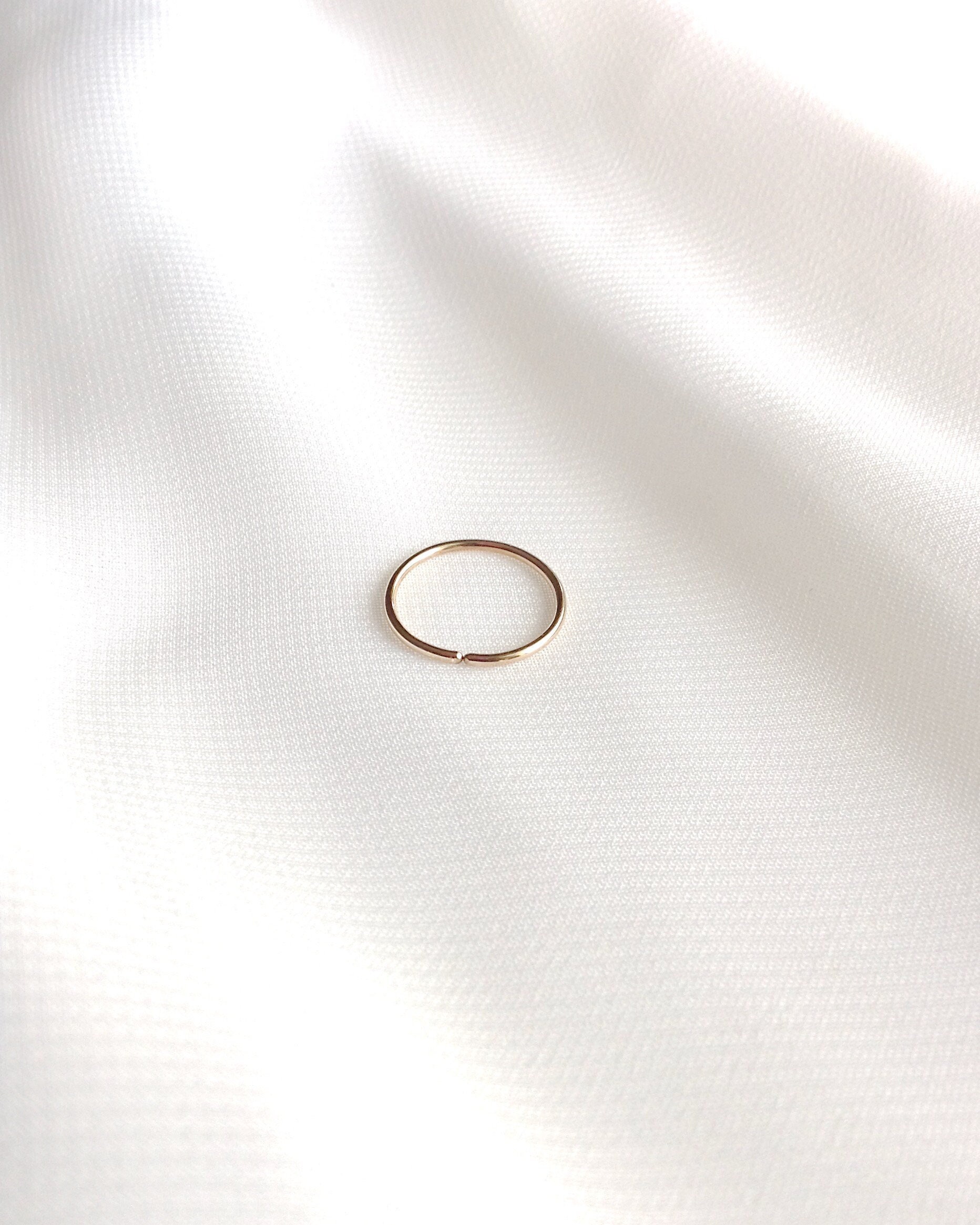 Small Gold Nose Ring 18g 20g 22g or 24g, Small Nose Hoop, 6mm 7mm 8mm…