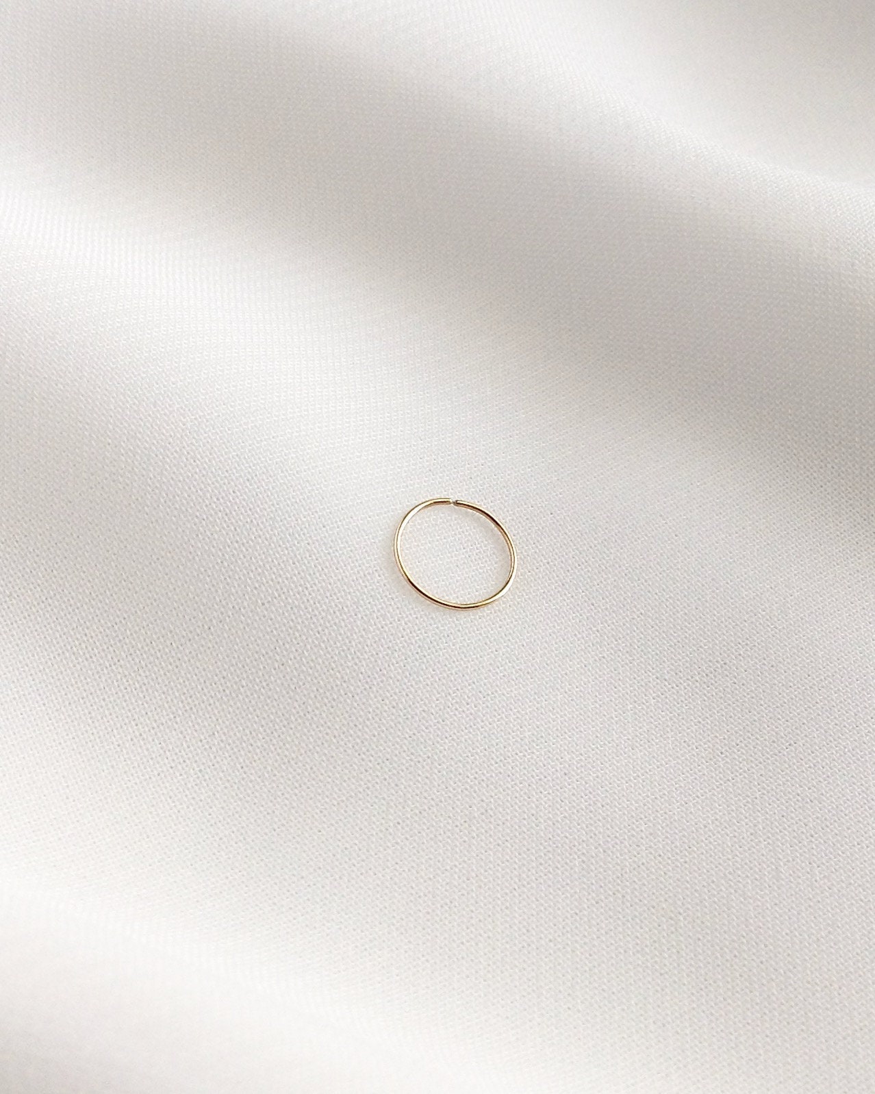 Super Thin Nose Ring, 26 Gauge Nose Ring, Skinny Nose Hoop, Tiny Very…