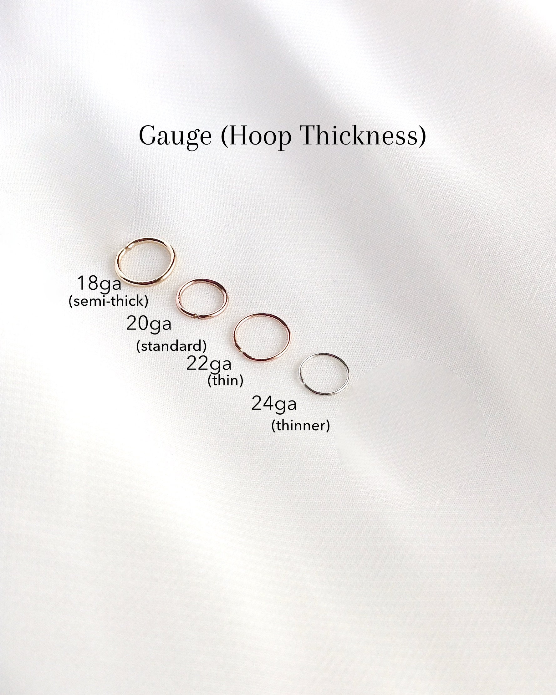 XBage 6Pcs 22G Gold Nose Ring Hoop Surgical Steel Small Thin Cartilage Nose Ring Tiny Snug Fit Nose Piercing Jewelry 6mm 7mm 8mm Adjustable Bh182