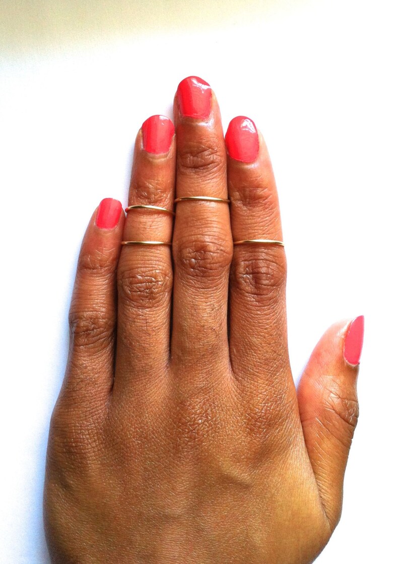 6mm 14K Gold Filled Plain Band Midi Above The Knuckle Toe Ring