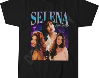 Camiseta de Selena Quintanilla, leyenda de la música, ropa retro para fans.
