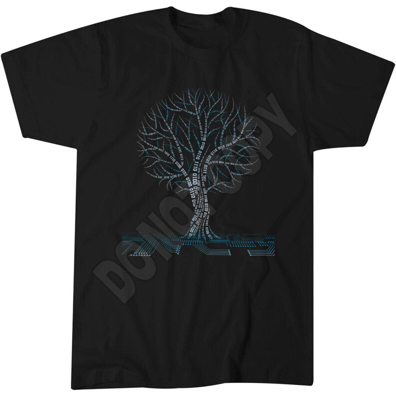 Binary Tree Coding Computer Science T-Shirt, Tech Nerd Gift Black