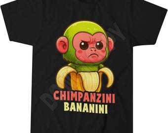 Chimpanzini Bananini Italian Brainrot T-Shirt, Funny Banana Chimp Meme Gifts