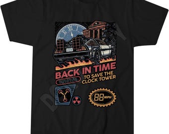 Back To The Future DeLorean T-Shirt, Sci-Fi Movie Fan Tee