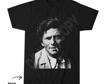 Columbo High-Contrast Close-Up Face Portrait, Detective T-Shirt