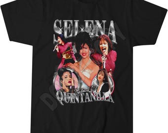 Camiseta de Selena Quintanilla, leyenda de la música, estilo amante de la música.