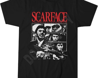 Camiseta de la película Scarface, estilo gánster de los 80, estampado retro de gánster.