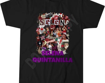 Camiseta de Selena Quintanilla, collage de leyendas de la música, estilo amante de la música.