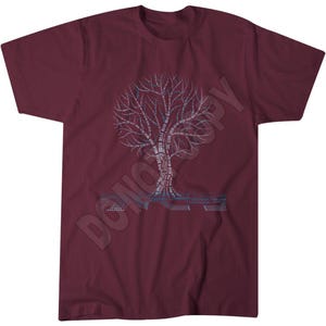 Binary Tree Coding Computer Science T-Shirt, Tech Nerd Gift Burgundy