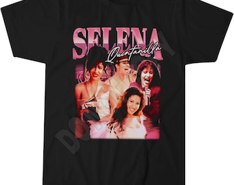 Camiseta de Selena Quintanilla, estampado de leyenda de la música, estilo amante de la música.