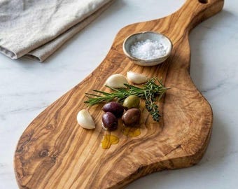 Planche de service en bois d’olivier | Planche apéritif artisanale | Planche à découper olive wood | Planche fromage cuisine