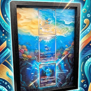 Blastoise Evolution Pokemon Frame – Pokemon Card Display Wall Art