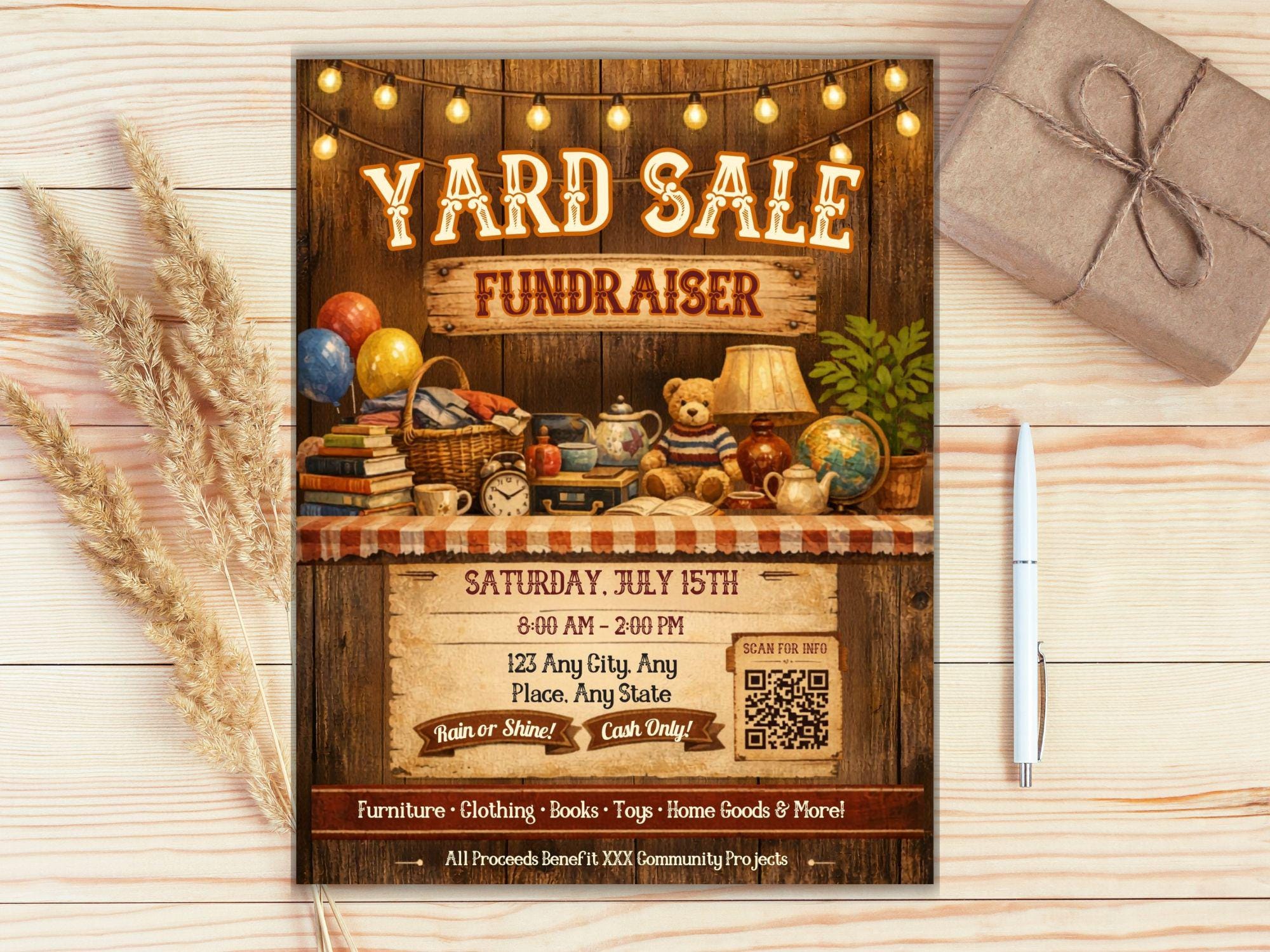 Editable Yard Flyer Template, Printable Garage, DIY Canva (PDF Download ...