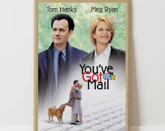 You've Got Mail Retro Movie Poster, Premium Canvas Art Print, High Quality Wall Art, Unique Gift