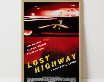 Lost Highway Retro Movie Poster, Premium Canvas Art Print, High Quality Wall Art, Unique Gift