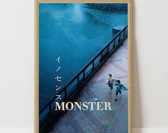 Monster Retro Movie Poster, Premium Canvas Art Print, High Quality Wall Art, Unique Gift