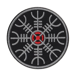Aegishjalmur Sew-on Patch | Aegishjalmr Shield Helm Of Awe Terror Norse Ægishjálmr Logo