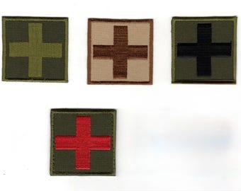 Tactical Medic Cross Patches | Embroidered First Aid Military Army Badges