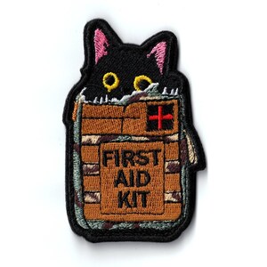 First Aid Kit Embroidered Patch | Combat Medic Cat Hook and Loop