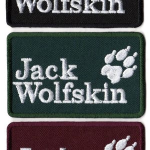 Jack Wolfskin Sew-on Hook and Loop Patch | Embroidered German Outdoor Clothing Hiking Camping Nature Bear Paw