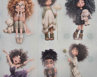 Curly Hair Gang PET Tape | Stickers | 200cm Long