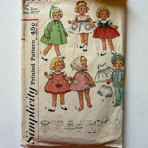 Vintage Simplicity #4652 Doll Dress Pattern One Size 20.5"