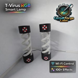 T-Virus RGB Smart Lamp | Resident Evil Bioweapon Canister | WLED Wi-Fi Control