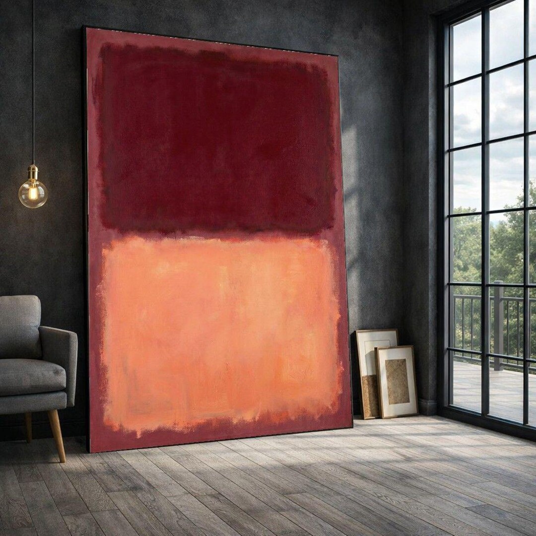 Marc Rothko Frames Mark Rothko Red Orange Framed Wall Art, Bold Color Field Canvas Print ...
