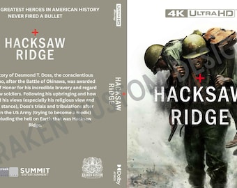 Hacksaw Ridge - Funda protectora personalizada para Blu-ray 4K UHD