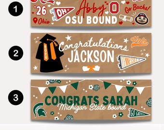 Striscione di laurea personalizzato / Striscione personalizzato per festa di laurea