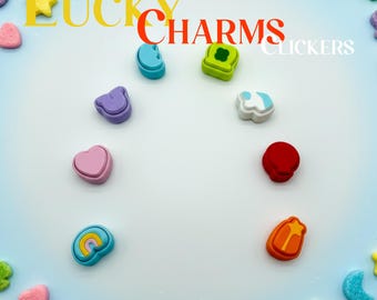 Juguete antiestrés Lucky Bits Marshmallow Clicker – Llavero de escritorio Lucky Charms Marshmallow - Clicker – Fidget impreso en 3D