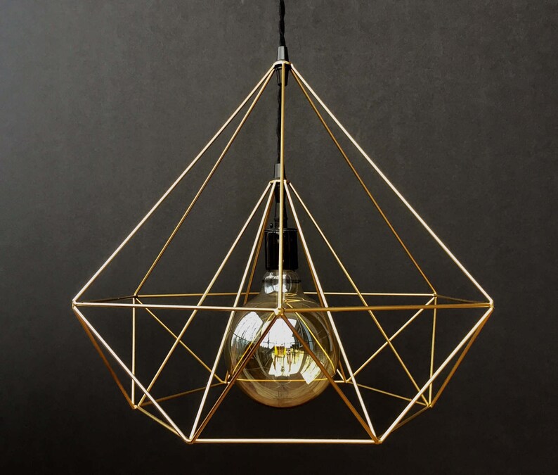 Diamond Pendant Light . Geometric . Minimalist Inspired afbeelding 2