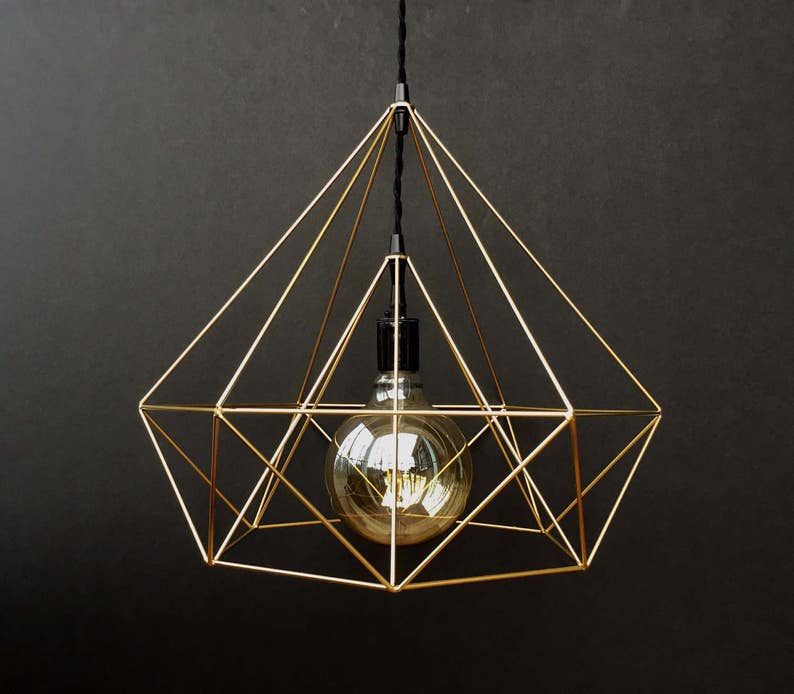 Diamond Pendant Light . Geometric . Minimalist Inspired afbeelding 1