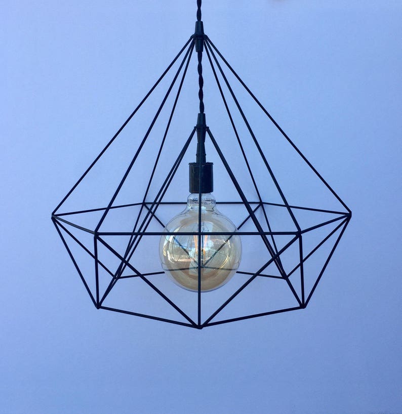 Diamond Pendant Light . Geometric . Minimalist Inspired afbeelding 3